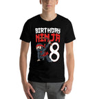 8th Birthday Ninja I'm 8 Years Old Bday Party Best Boy  Vintage-inspired T-Shirt