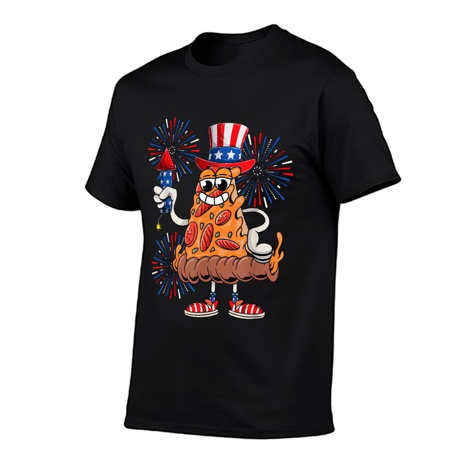 4th Of July Pizza Proud Fireworks Matching Food Lover  Soft T-Shirt