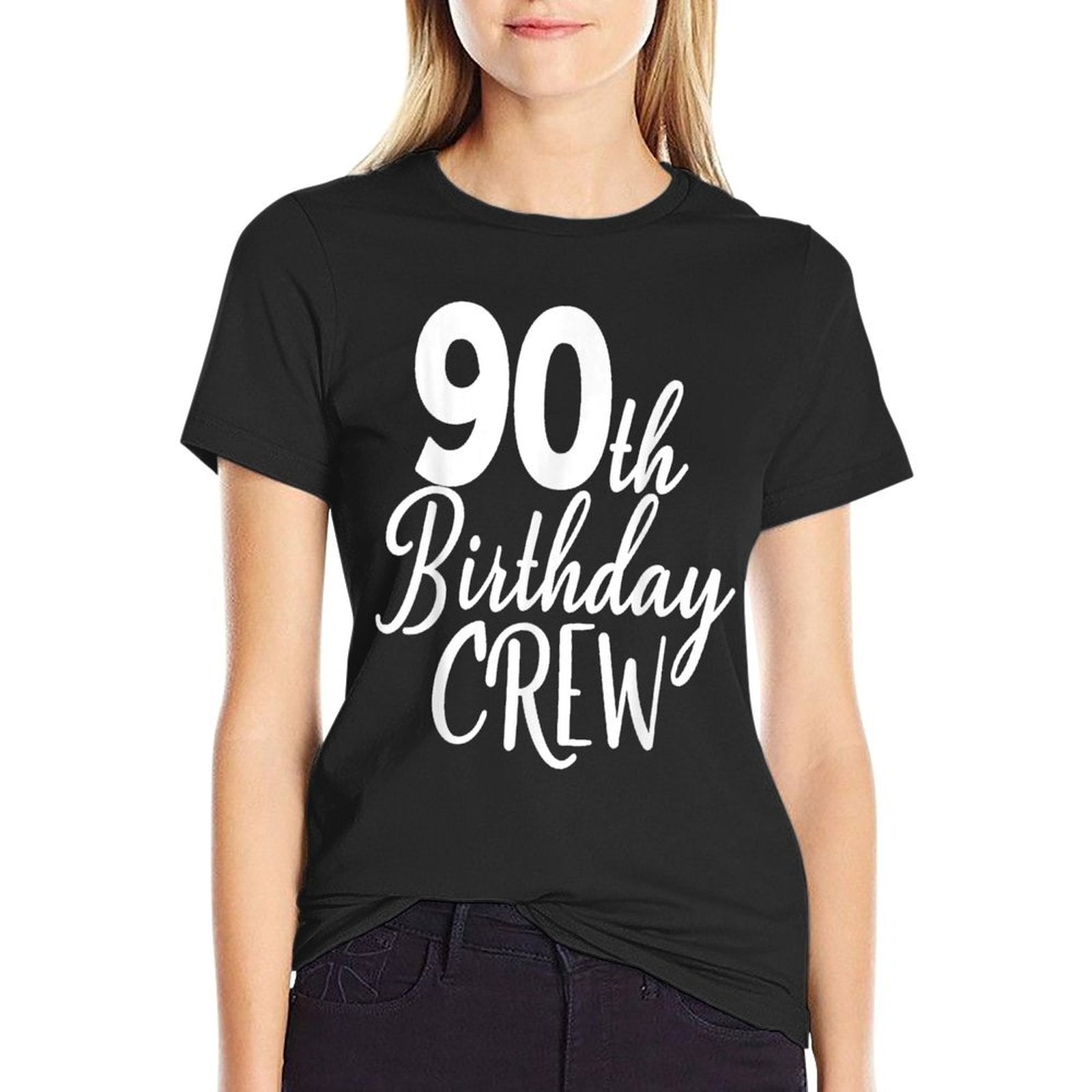 90th Birthday Crew 90 Years Old Group Matching Party  Vintage-inspired T-Shirt