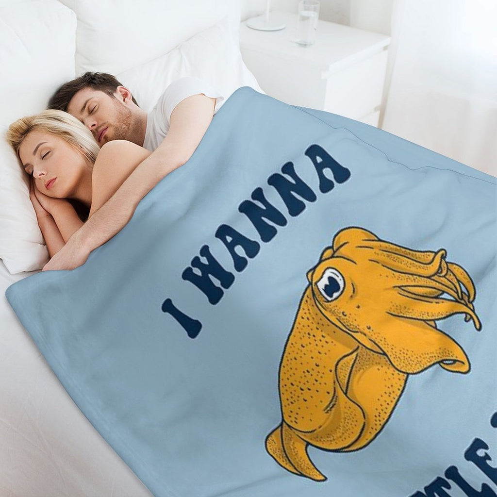 I Wanna Cuttle You Easy Care Throw Blanket