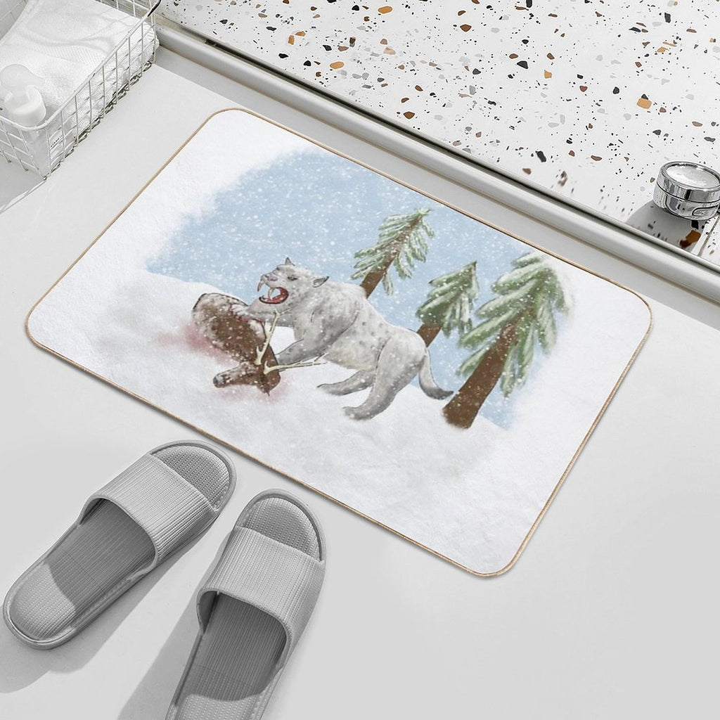 Saber-toothed Tiger  Repositionable Bath Mat