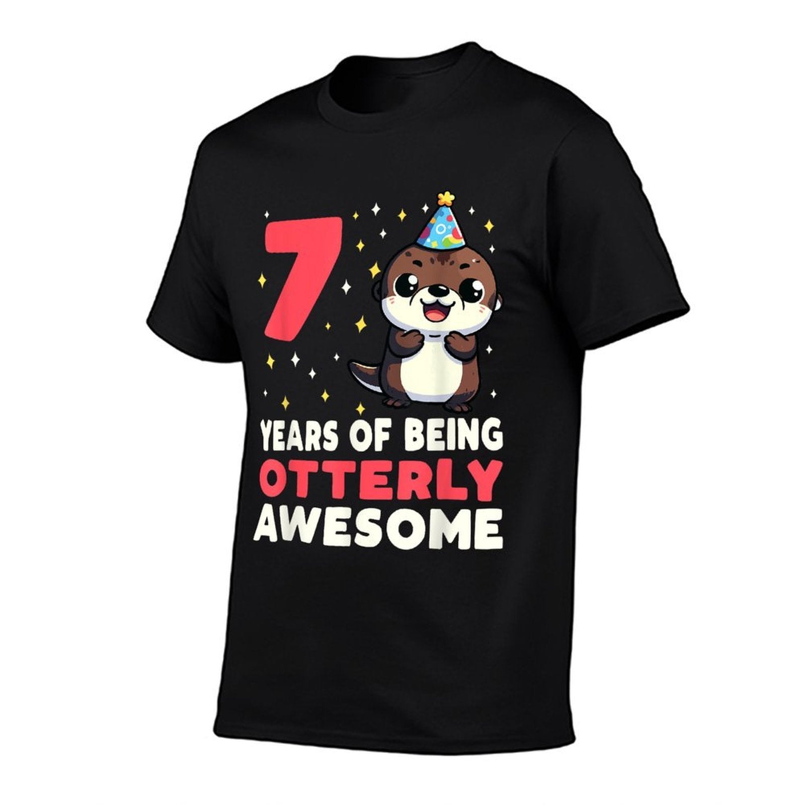 7th Birthday Otter Outfit Seven Year Old Birthday  Classic T-Shirt