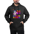 21 Year Old Unicorn Flossing 21st Birthday Unicorn Party Layering Staple Hoodie