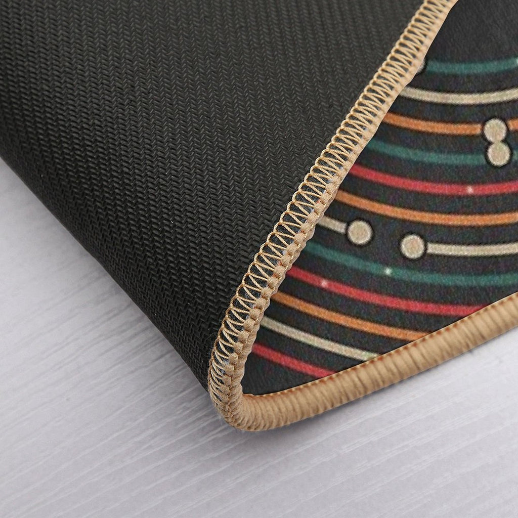 Vinyl Music Metro Record Map Labyrinth  Toxin-Free Bath Mat