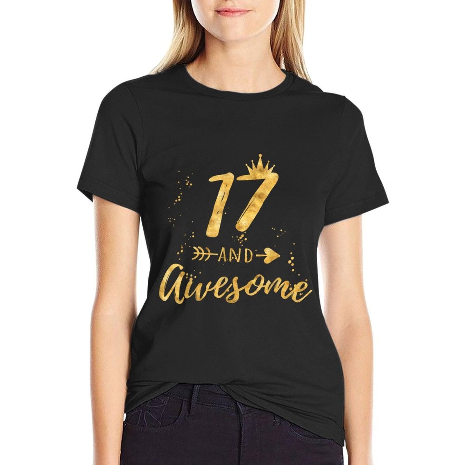 17th Birthday Forn Girl, 17 And Awesome Gifts  Vintage-inspired T-Shirt