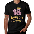 18 Birthday Queen 18th Birthday Queen 18 Years  Graphic-printed T-Shirt