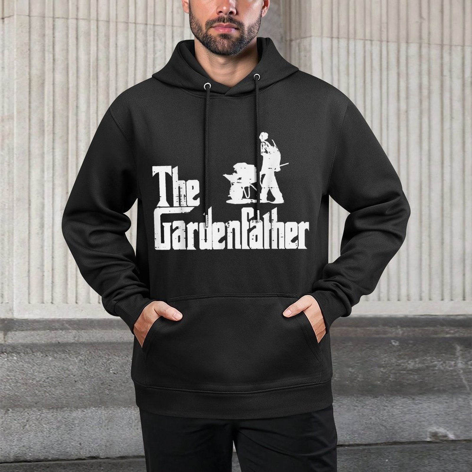 Gardening The Gardenfather Funny Movie Pun Fathers Day Men Medium-Weight Fabric Hoodie