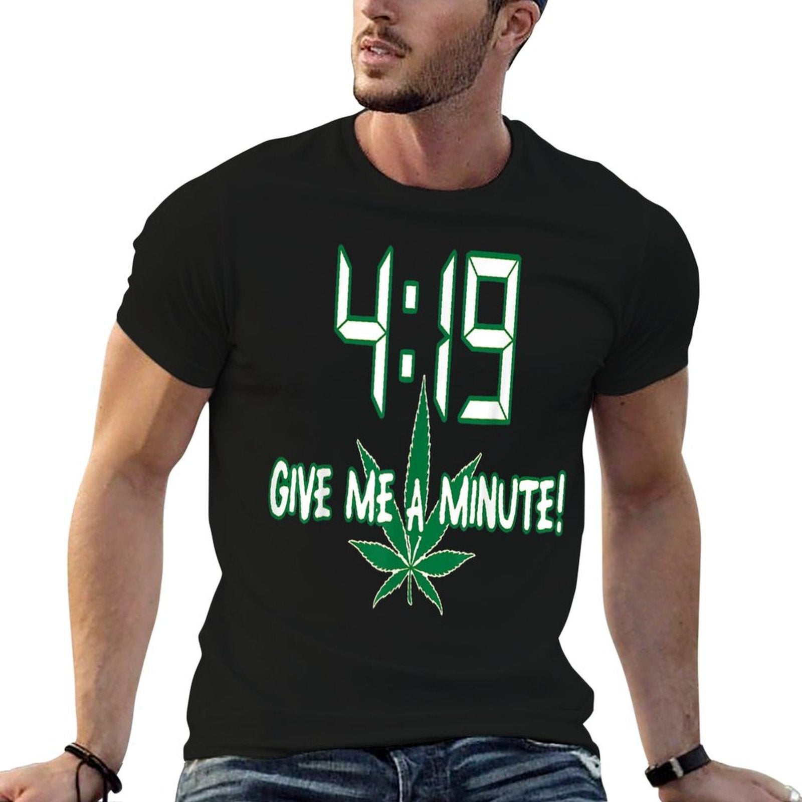 419 Give Me A Minute Humor Funny  Heathered Texture T-Shirt