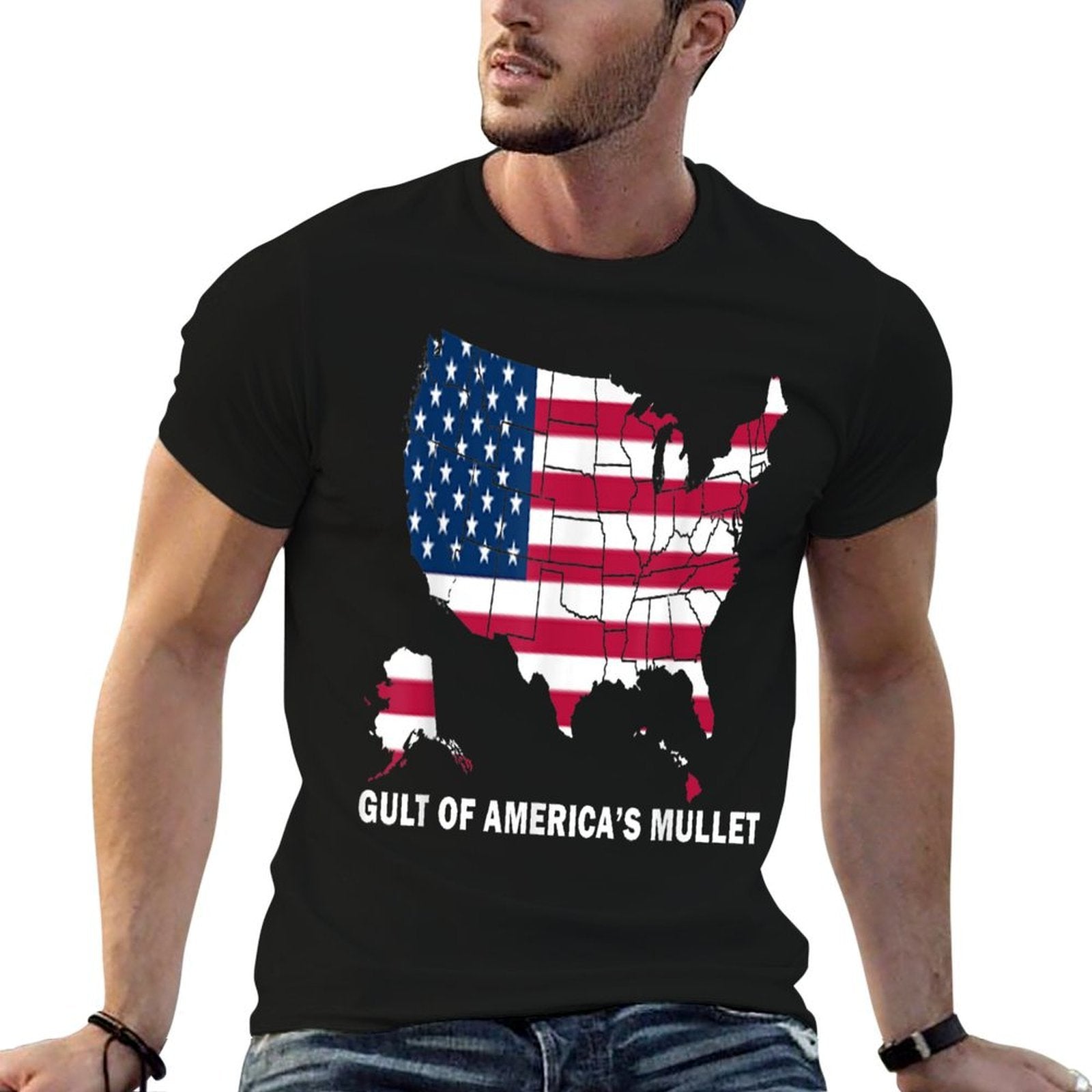 4th Of July Funny Gulf Of America's Mullet  Breathable T-Shirt