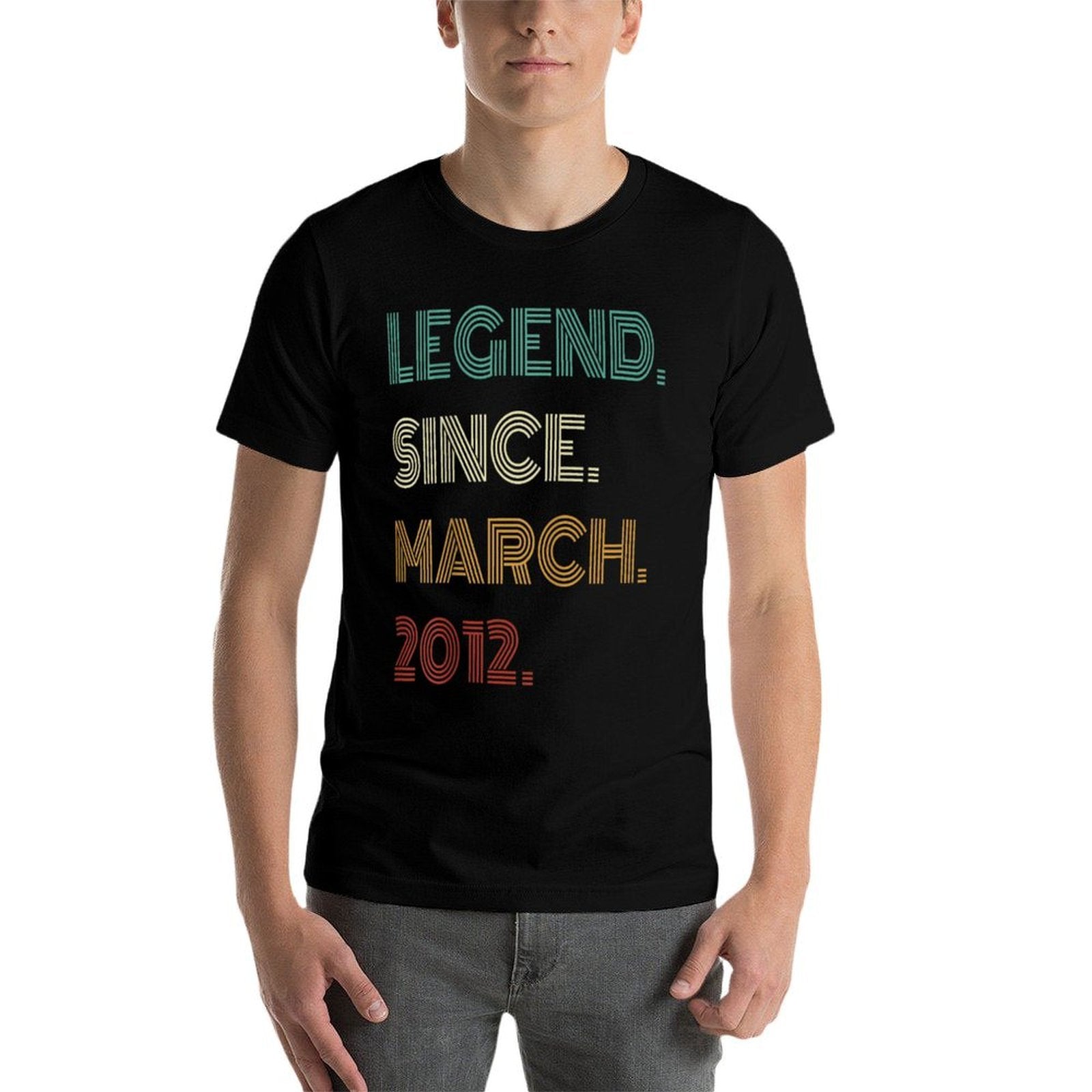 13 Years Old Legend Since March 2012 13th Birthday  Polyester Blend T-Shirt