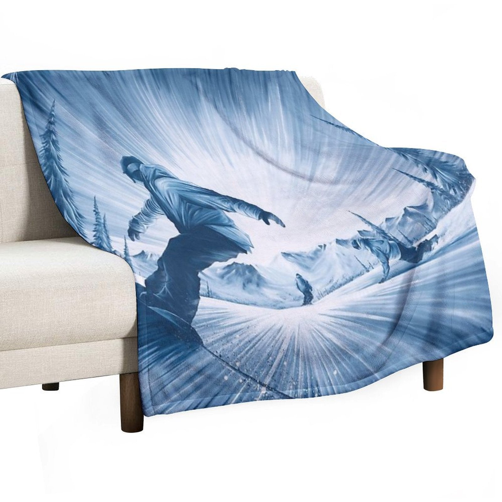 Snowboarding Friends III Anti-pilling Throw Blanket