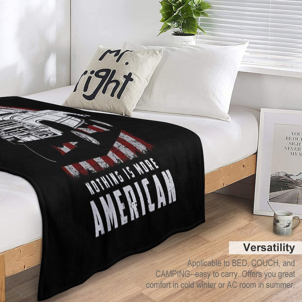 Squarebody Nothing Is More American Funny Square Body Pickup Truck Driver Gift-ready Throw Blanket