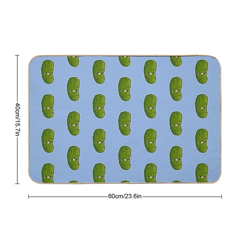 Kawaii Pickle  Easy Maintenance Bath Mat