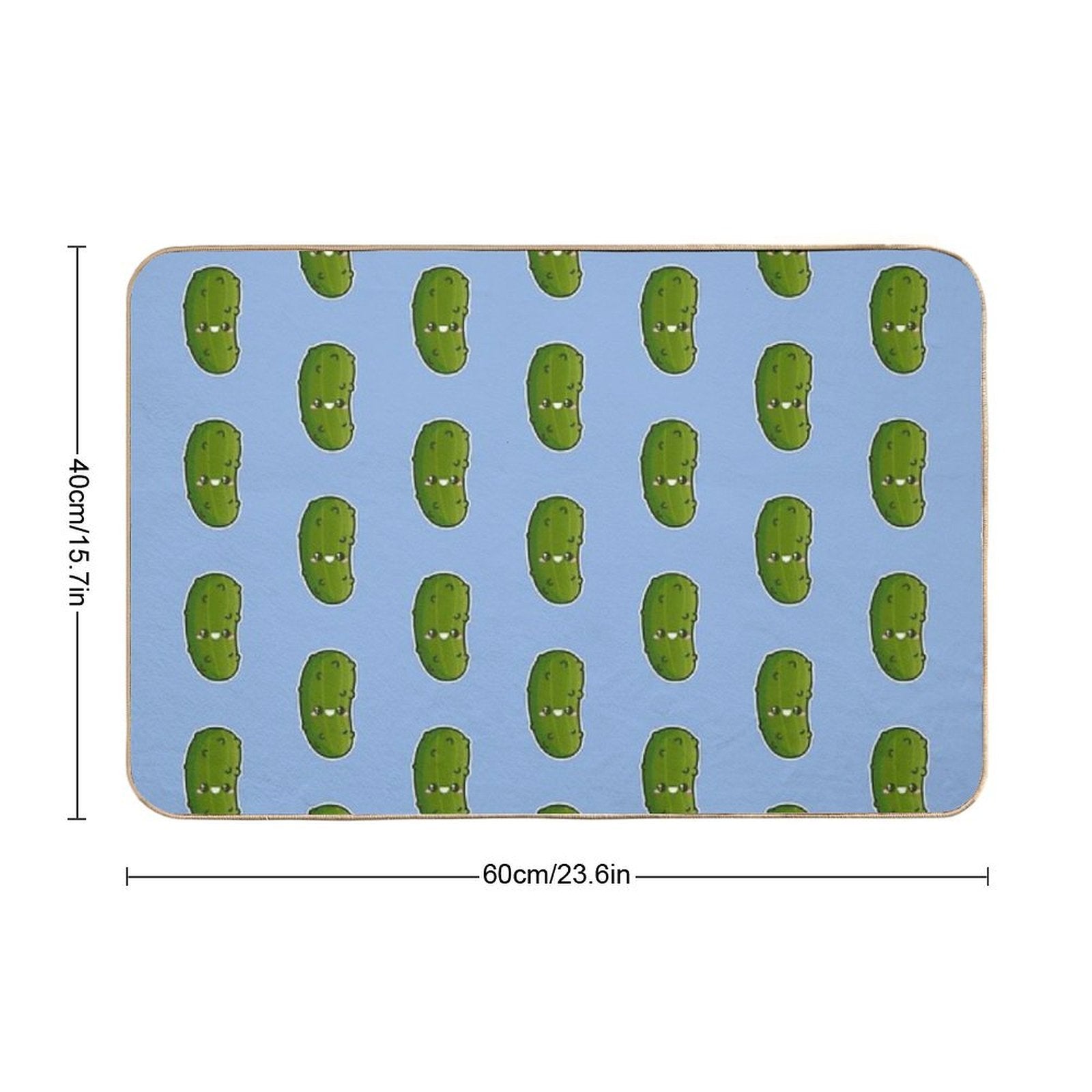 Kawaii Pickle  Easy Maintenance Bath Mat