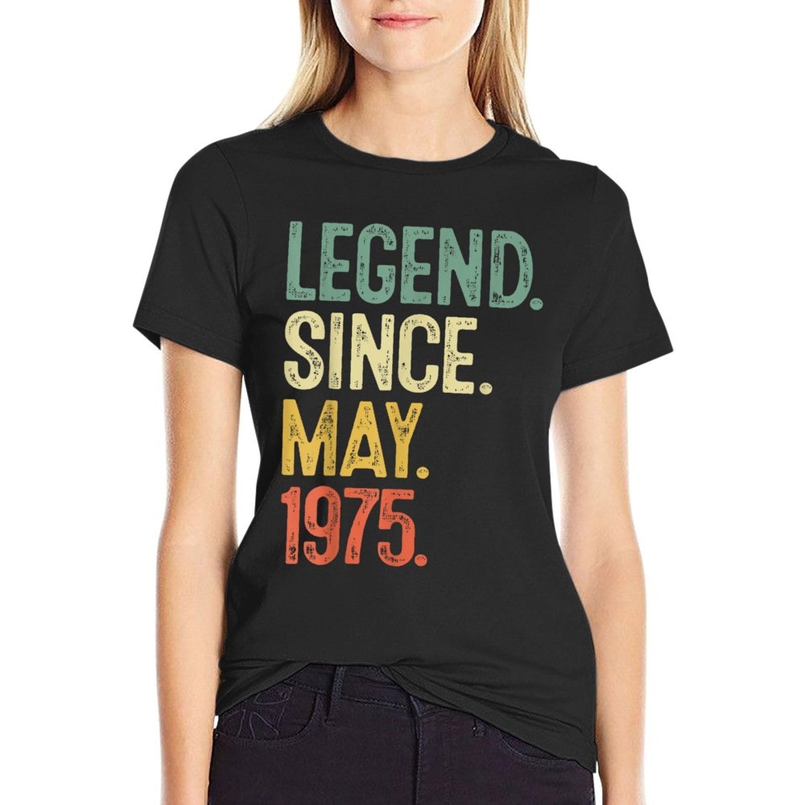 50 Years Old Gifts Legend May 1975 50th Birthday Men Women  Vintage-inspired T-Shirt