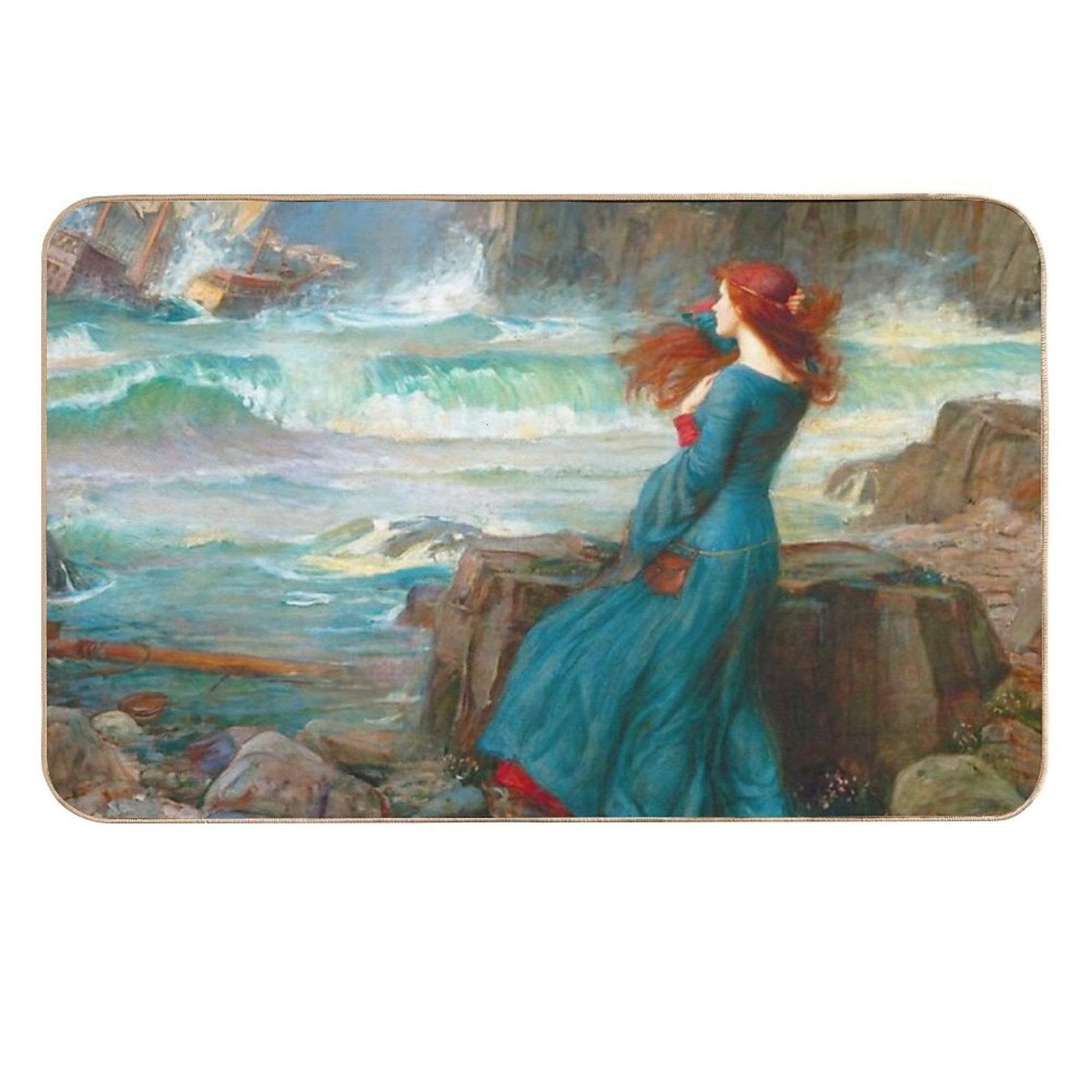 John William Waterhouse Miranda (The Tempest)  Odorless Bath Mat