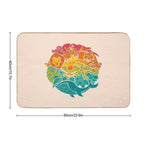 Animal Rainbow - Cream  Long-Lasting Bath Mat