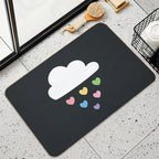 Raining Hearts  Eco-Friendly Bath Mat