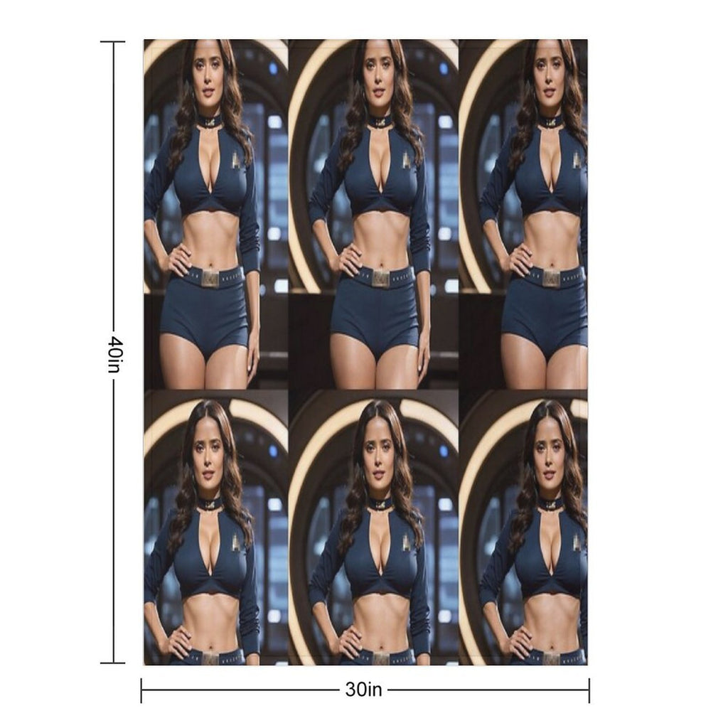 Salma Hayek Art Durable Throw Blanket