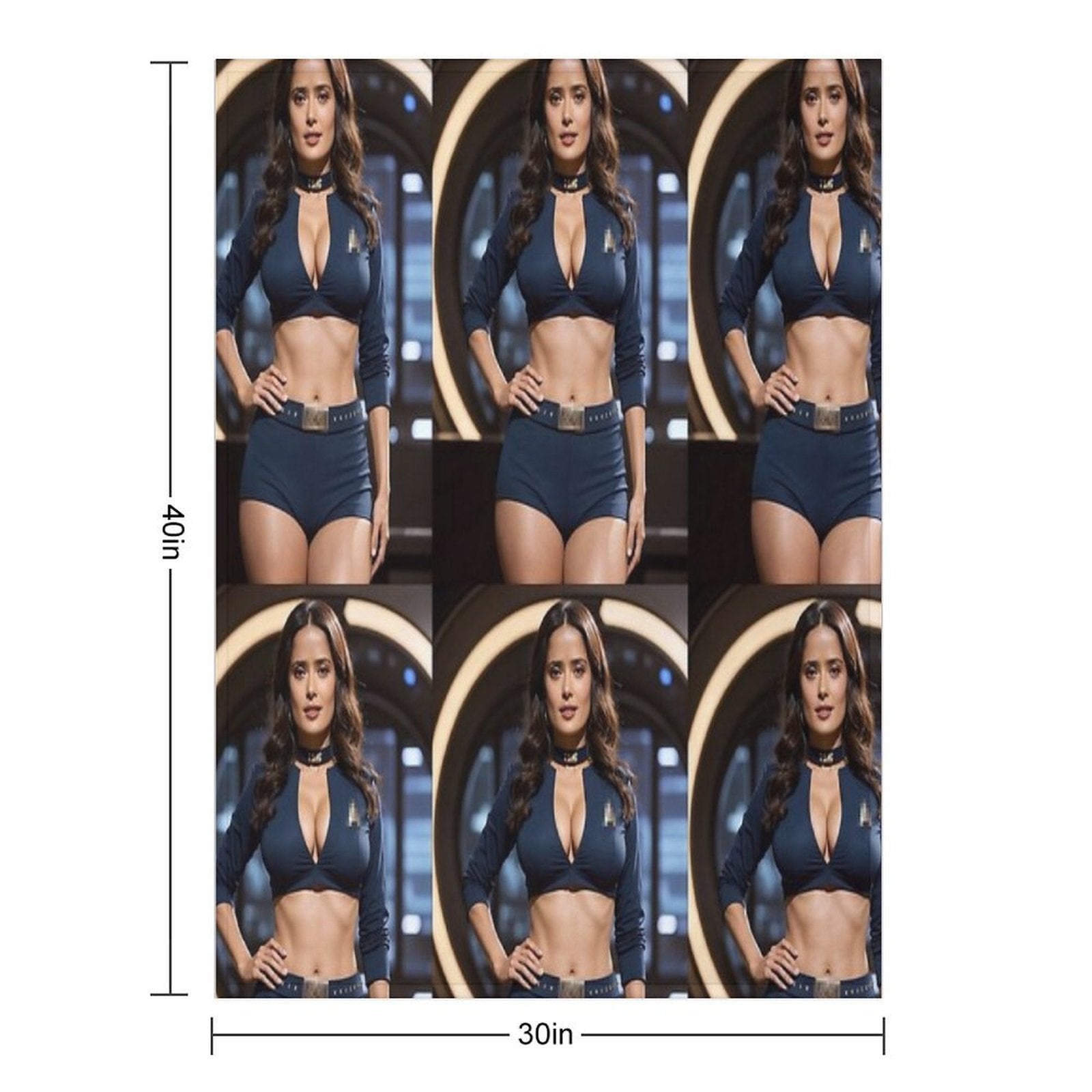 Salma Hayek Art Durable Throw Blanket