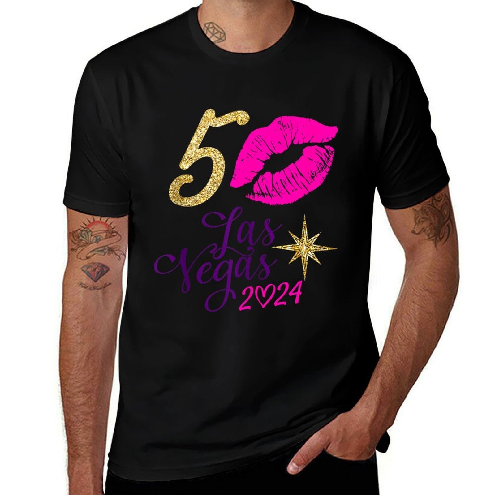 Las Vegas Girls Trip 2024s It's My 50th Birthday Squad  Vintage-inspired T-Shirt