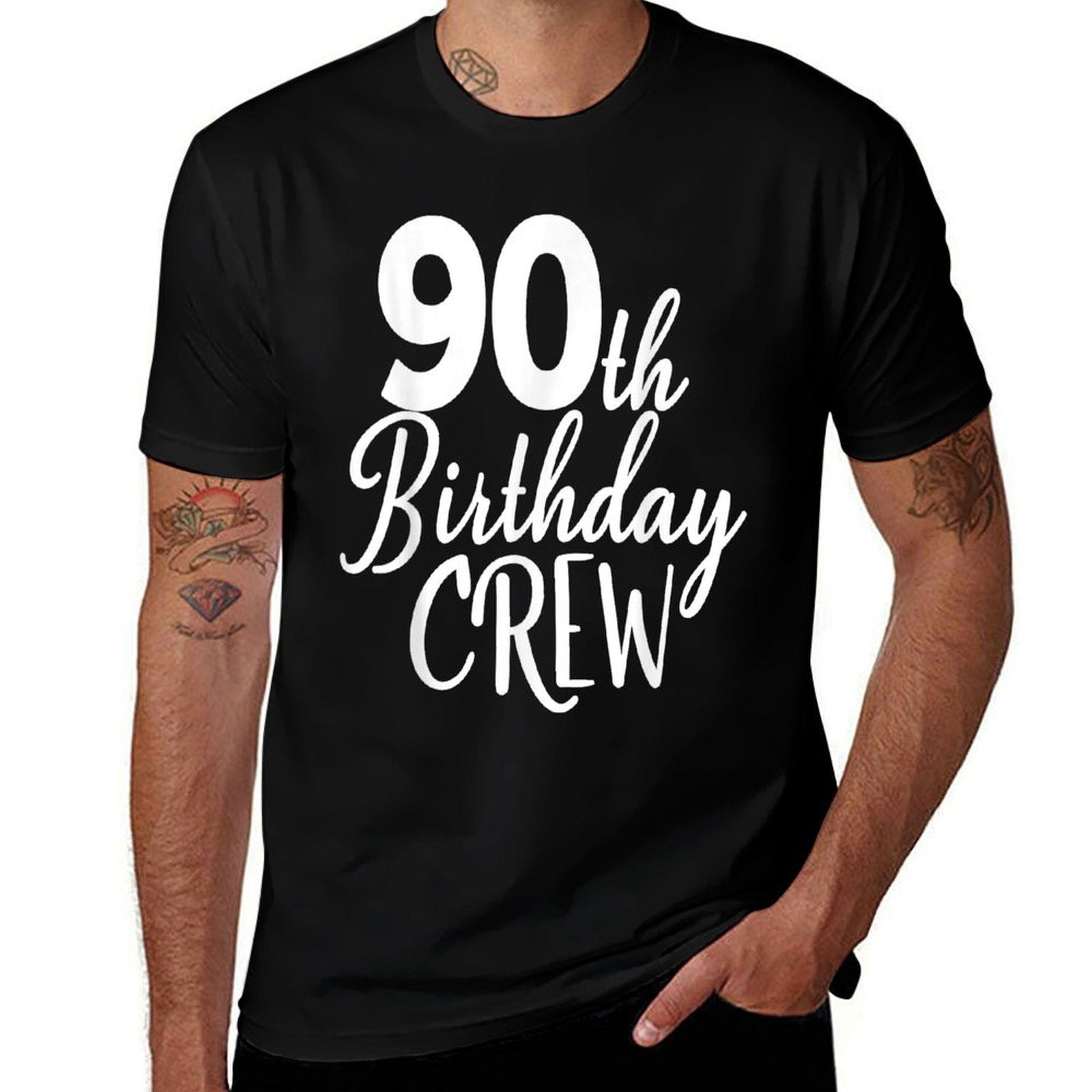 90th Birthday Crew 90 Years Old Group Matching Party  Vintage-inspired T-Shirt