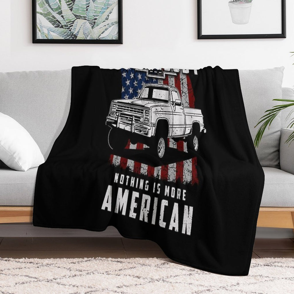 Squarebody Nothing Is More American Funny Square Body Pickup Truck Driver Gift-ready Throw Blanket