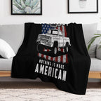 Squarebody Nothing Is More American Funny Square Body Pickup Truck Driver Gift-ready Throw Blanket