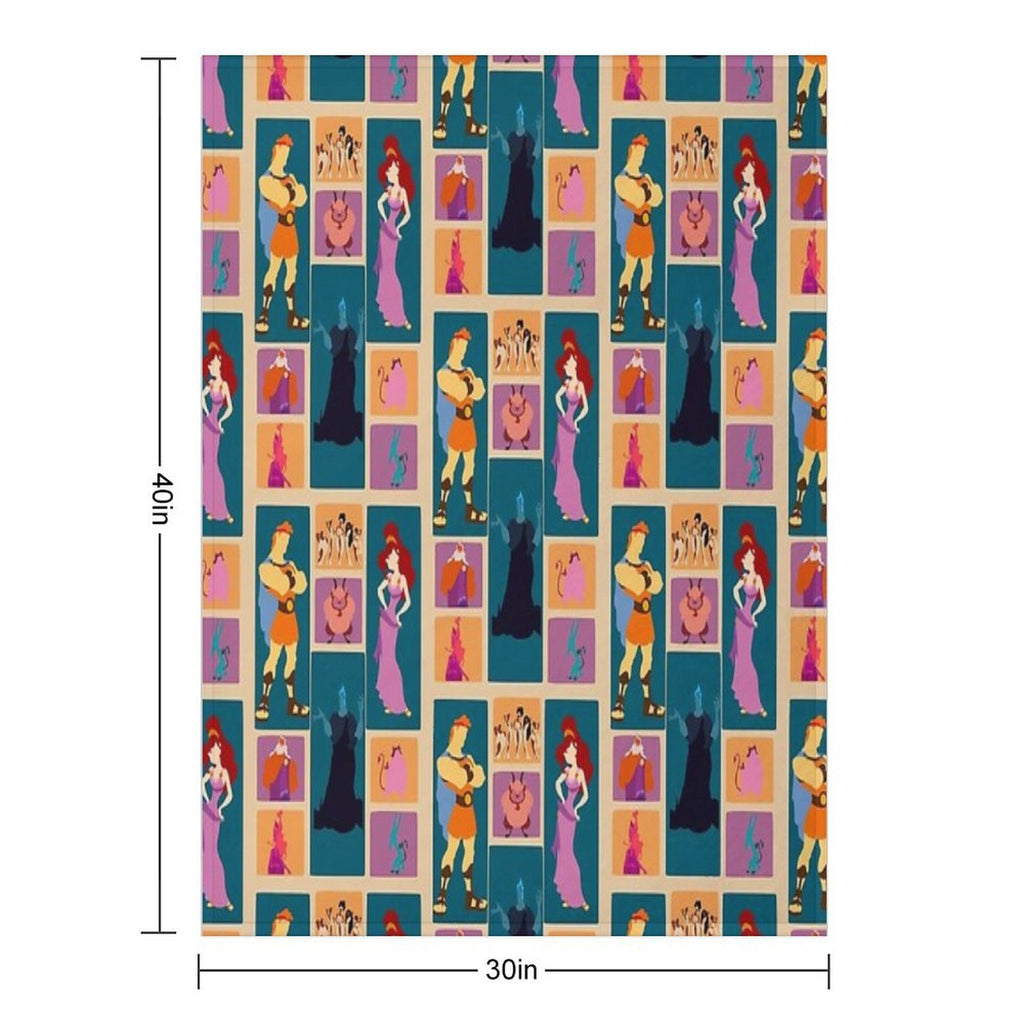 Hercules Inspired Minimalist Design Easy Care Throw Blanket