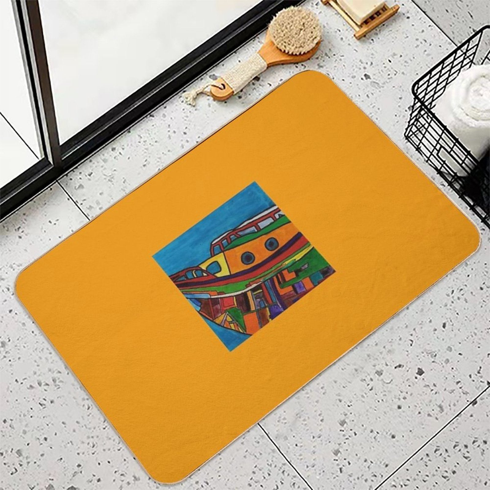 Boat Scene  Pet-Safe Bath Mat