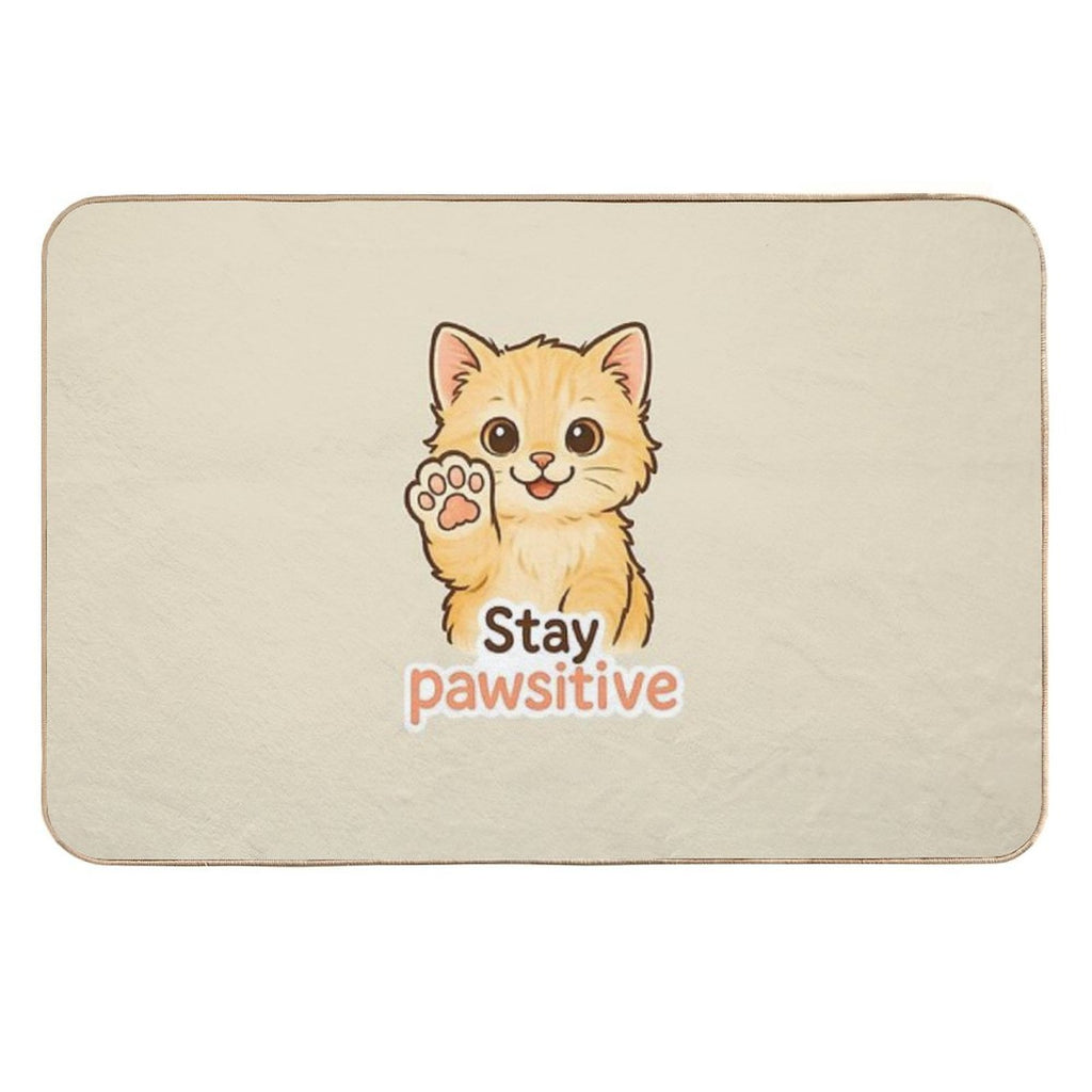 Stay Pawsitive  Long-Lasting Bath Mat