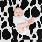 Cow Print Compact Throw Blanket