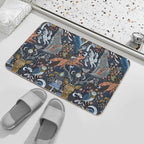 Whimsical Gothic Pattern  Easy Maintenance Bath Mat