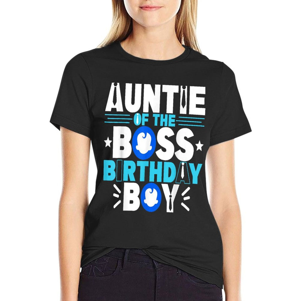 Auntie Of The Boss Birthday Boy Baby Decor Family Matching  Affordable Price T-Shirt