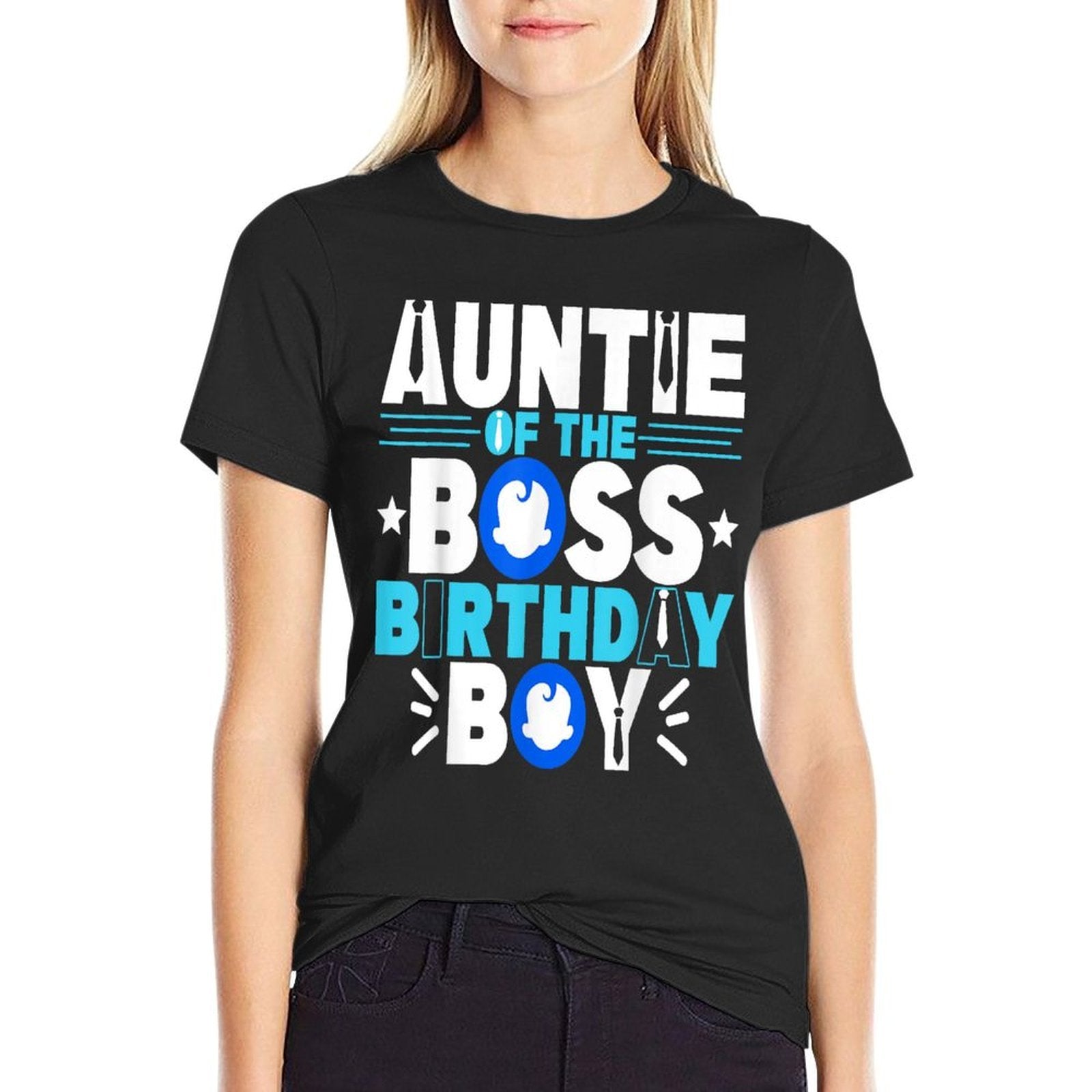 Auntie Of The Boss Birthday Boy Baby Decor Family Matching  Affordable Price T-Shirt
