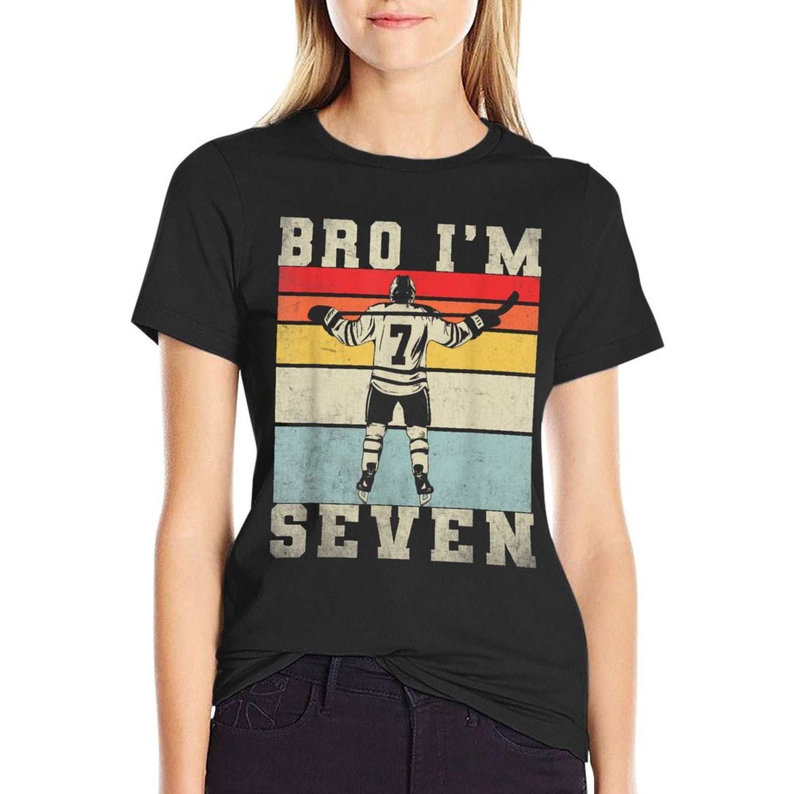 7th Birthday Ice Hockey Boy 7 Year Old Hockey Player  Soft T-Shirt