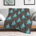 Blue Indian Ringneck Parrot Durable Throw Blanket
