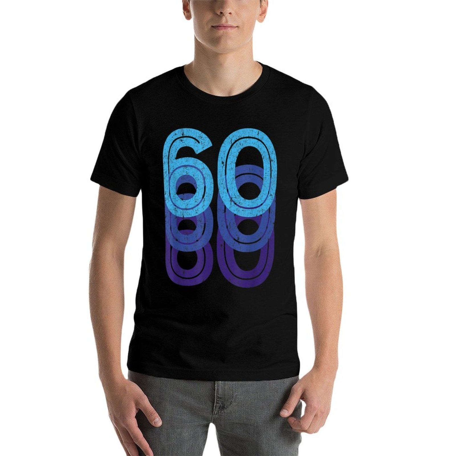 60 Lucky Number 60th Year Birthday Age Sports Team  Vintage-inspired T-Shirt