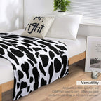 Cow Print Compact Throw Blanket