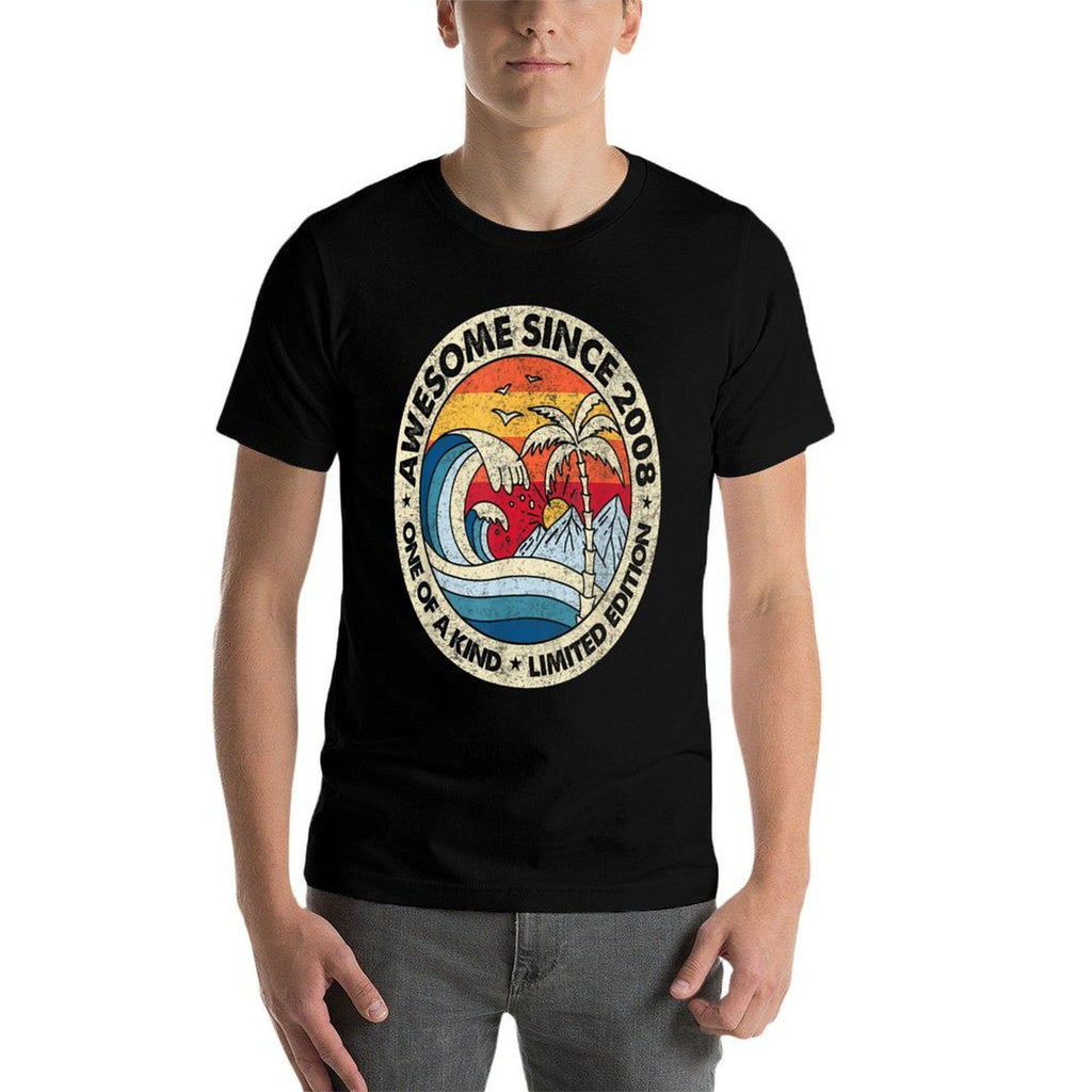 16 Year Old Gift Vintage Awesome Since 2008 16th Birthday  Stretchy T-Shirt