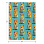 Cute Hamster Easy Care Throw Blanket