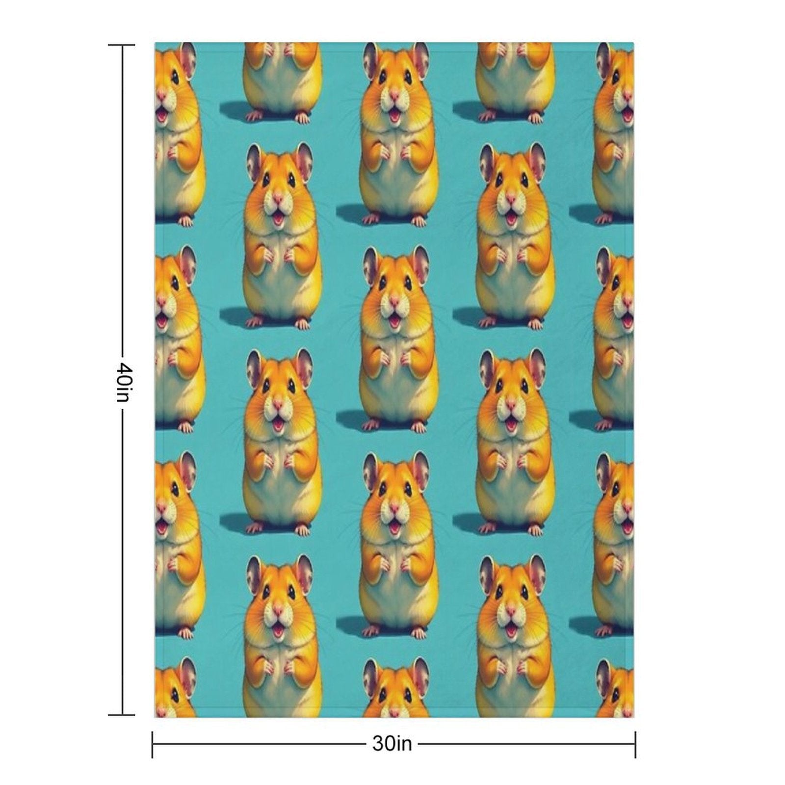 Cute Hamster Easy Care Throw Blanket