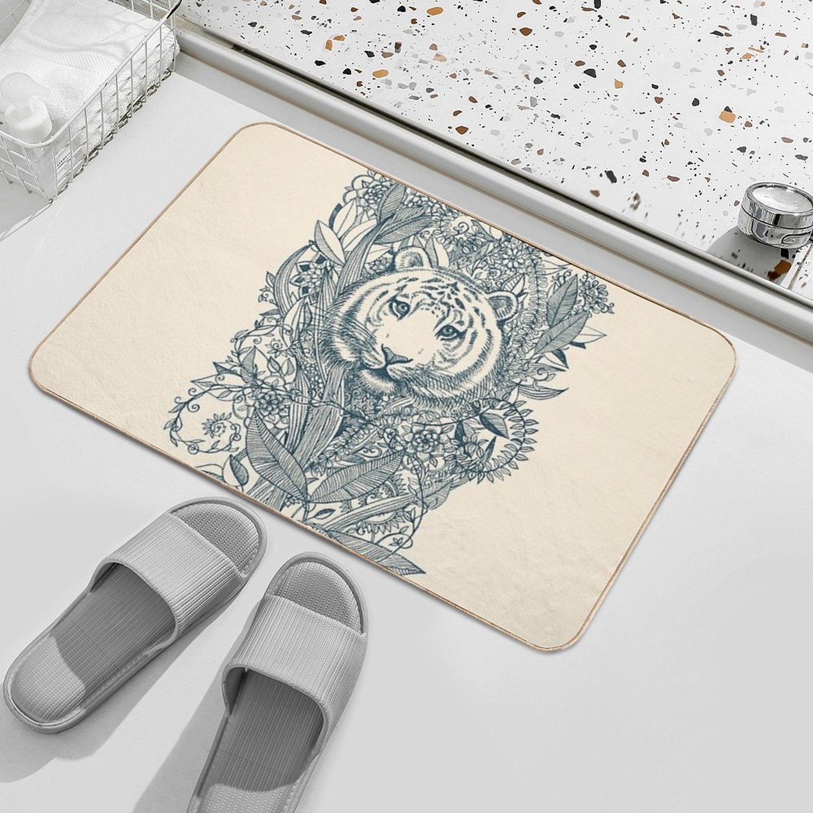 Tiger Tangle  Slip-Resistant Bath Mat