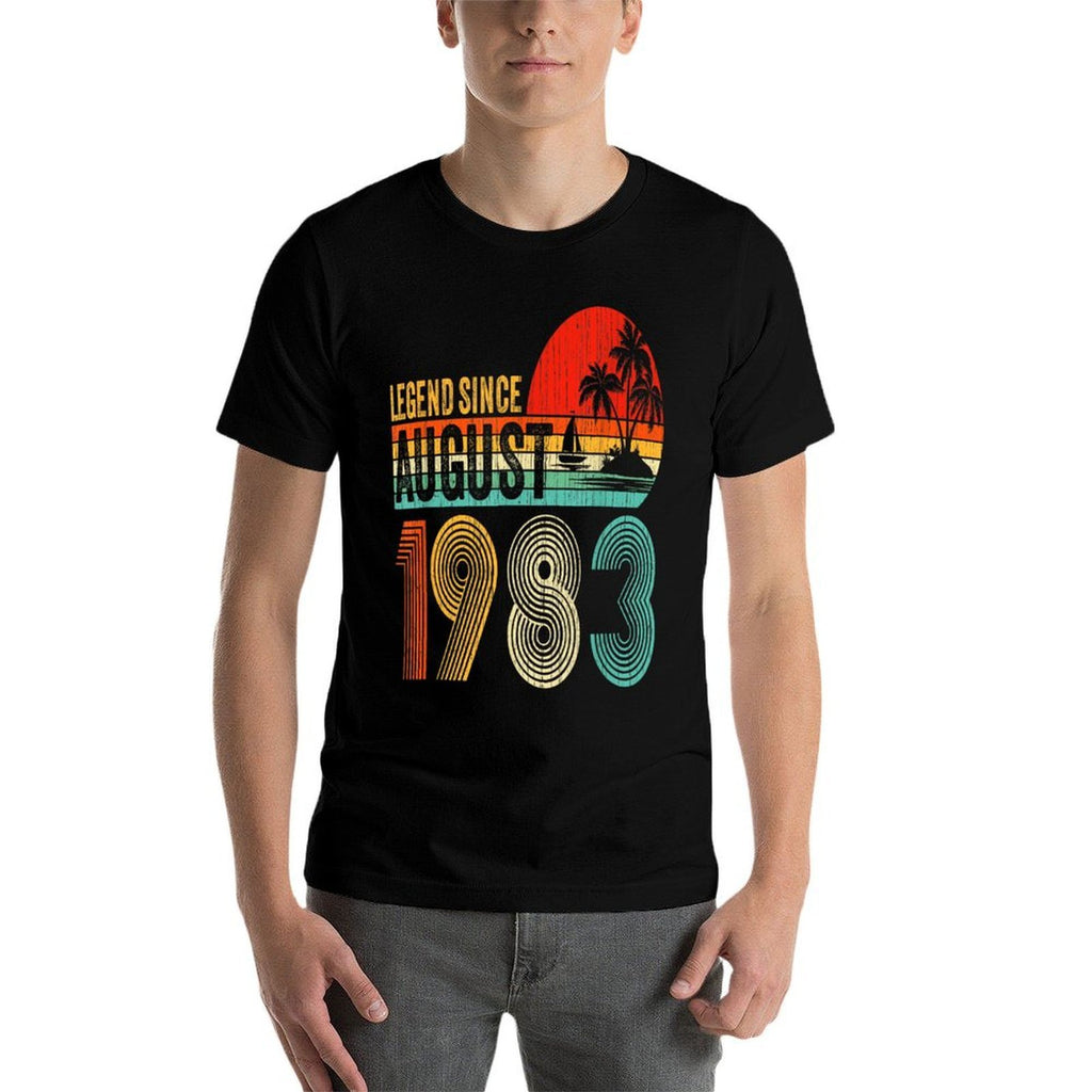 40 Year Old Vintage Legend Since August 1983 40th Birthday  Polyester Blend T-Shirt