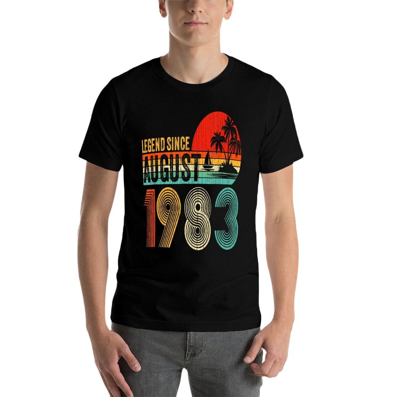 40 Year Old Vintage Legend Since August 1983 40th Birthday  Polyester Blend T-Shirt