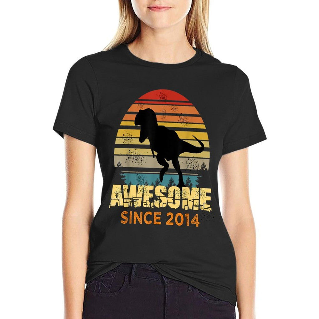 8th Birthday Dinosaur 8 Year Old Awesome Since 2014 Boys  Odor-resistant T-Shirt
