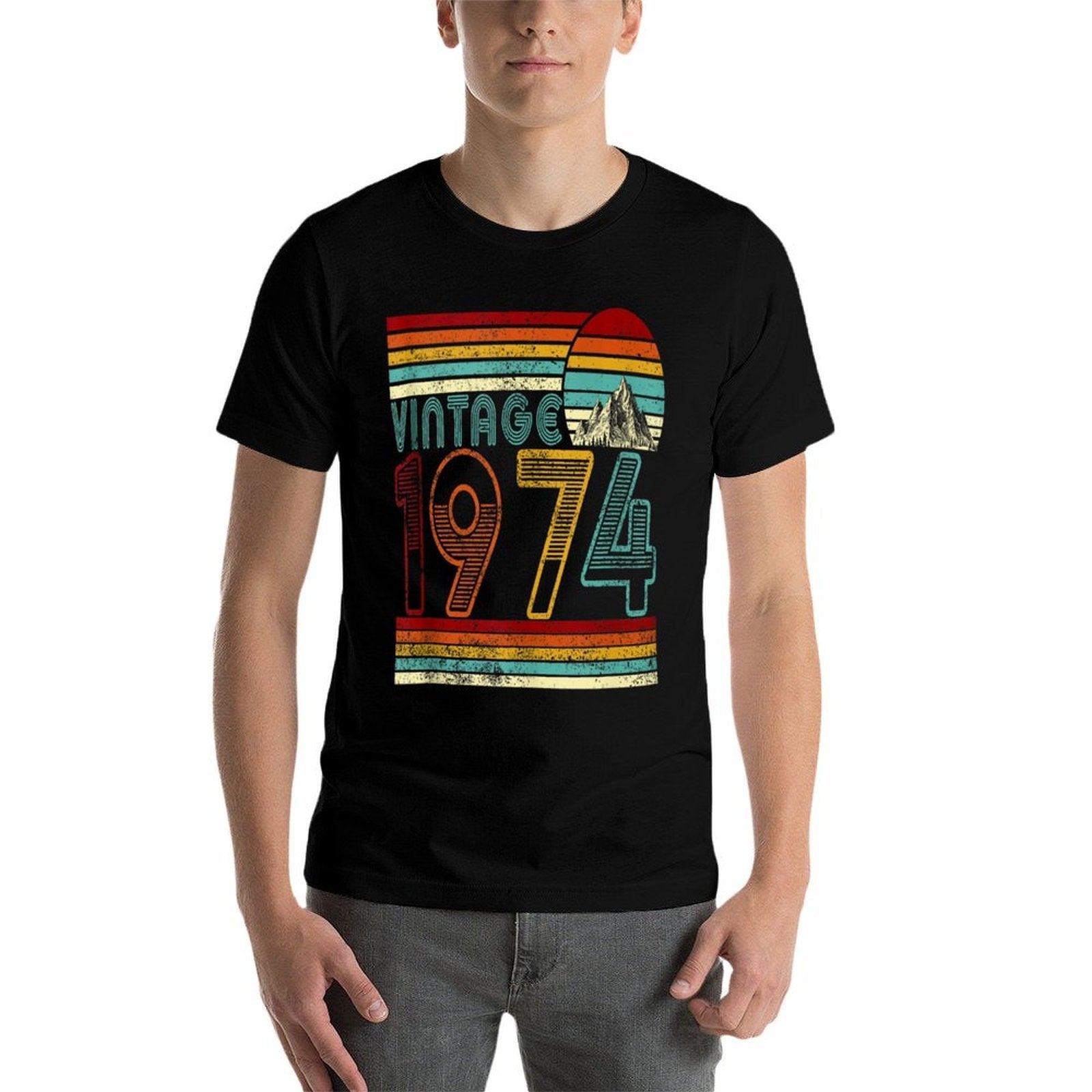 50 Years Old Vintage 1974 50th Birthday Gifts For Men Women  Oversized Silhouette T-Shirt