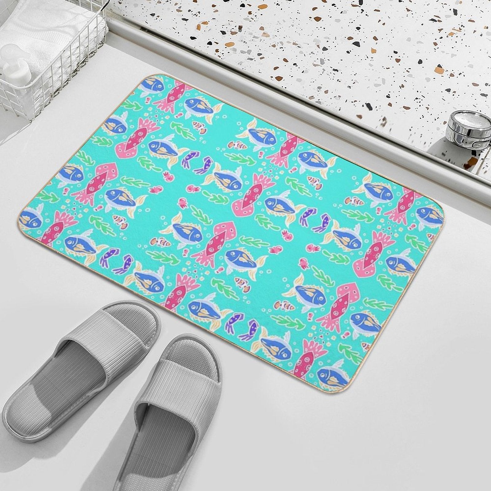 Vibrant Squid  Anti-Trip Bath Mat