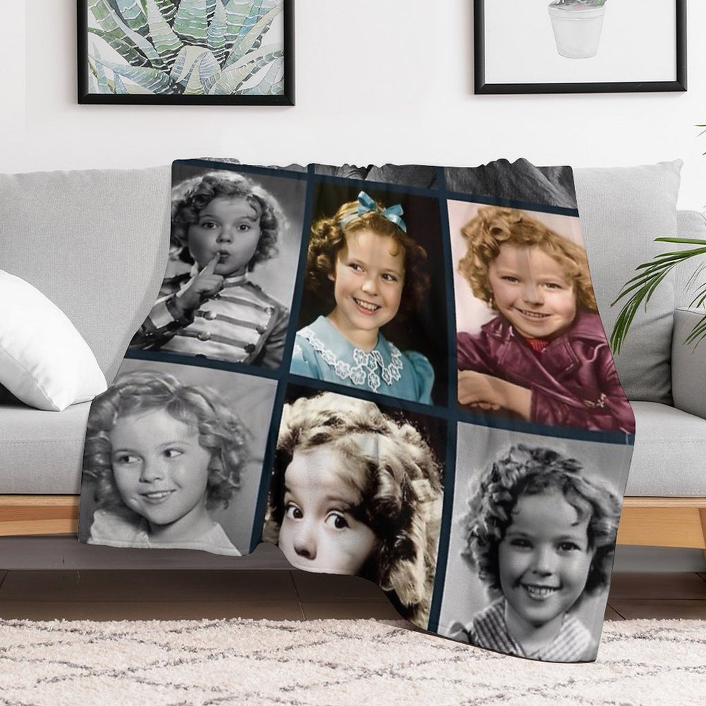 Shirley Temple Collage Plush Throw Blanket