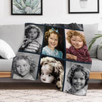 Shirley Temple Collage Plush Throw Blanket